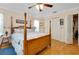 Spacious main bedroom with hardwood floors, double closets, and natural light coming through the windows at 6293 Taneytown St, North Port, FL 34291