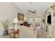 Relaxing living room features neutral tones and a view to the outdoor patio at 710 Ironwood Dr # 165, Venice, FL 34292
