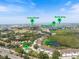 Aerial view of community with pool, nearby beach, and access to Legacy Trail at 821 Waterside Dr # 205, Venice, FL 34285