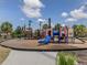 Community playground with a pirate ship themed play structure and slides at 11228 Fieldstone Dr, Palmetto, FL 34221
