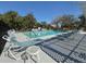 Outdoor swimming pool and sun lounging area with furniture on a sunny day at 143 Braemar Ave, Venice, FL 34293