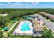 Aerial view of the community pool and recreation area at 20636 Swallowtail Ct, Venice, FL 34293