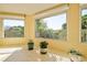 Bright lanai with neutral paint, offering beautiful views through screened windows and potted plants at 212 Triano Cir # 212, Venice, FL 34292