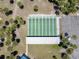 Aerial perspective of a well-maintained shuffleboard court, offering a fun and engaging community activity at 304 Roma Rd, Venice, FL 34285