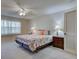 Serene main bedroom with a ceiling fan, window, and neutral tones for relaxation at 3141 Heron Shores Dr, Venice, FL 34293