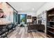 Stylish home office with custom wall decor, wood floors, and a spacious work area at 329 Myrtle Ave, Nokomis, FL 34275