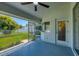 Enjoy the outdoors from this large screened in lanai with a beautiful backyard view at 381 La Playa Ln, Port Charlotte, FL 33953
