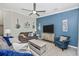 Inviting living room with modern accents and comfortable seating arrangements at 5674 Palmer Circle Dr # 203, Bradenton, FL 34211