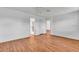 Bright bedroom with laminate flooring and a ceiling fan, offering a comfortable space at 57 Sandstone Cir, Venice, FL 34293