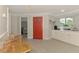 Open foyer with tiled floors and views of kitchen and bedroom at 5872 Monroe Rd, Venice, FL 34293