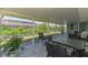 Enjoy outdoor living with this screened lanai overlooking the yard, perfect for relaxing or entertaining at 5872 Monroe Rd, Venice, FL 34293