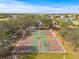 Aerial view of Apollo Beach park featuring two well-maintained outdoor basketball courts at 731 Flamingo Dr, Apollo Beach, FL 33572
