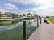 Canal view with a private boat dock, enhances waterfront living at 832 Whitecap Cir # 5, Venice, FL 34285