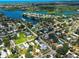 Expansive aerial view of waterfront community, showcasing lush greenery and tranquil waterways at 1103 Lucille Ave, Nokomis, FL 34275