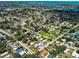 A distant aerial view of the home in a well-situated neighborhood near the water at 1103 Lucille Ave, Nokomis, FL 34275