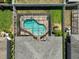 Aerial view of a private screened-in pool and backyard at 12014 Creek Preserve Dr, Riverview, FL 33579