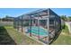 Wonderful backyard featuring a screened-in pool and ample green space at 12014 Creek Preserve Dr, Riverview, FL 33579