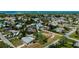 Aerial view of the home showcasing proximity to the Gulf and surrounding neighborhood at 1203 Hudson Rd, Venice, FL 34293