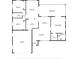 Detailed floor plan of home featuring a living room, kitchen, and primary bedroom with ensuite at 1203 Hudson Rd, Venice, FL 34293