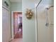 Bathroom view showing a shower stall with glass door at 1438 Maseno Dr, Venice, FL 34292