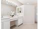 Bright bathroom featuring double vanity, lots of counter space, and walk-in shower at 1493 Maseno Dr, Venice, FL 34292