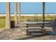 Covered picnic area near the beach, offering a shaded spot to relax and enjoy the coastal views and ocean breeze at 161 Suntan Ave, Sarasota, FL 34237
