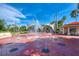 Charming park view featuring interactive water fountains and shaded picnic areas under awnings at 241 Marcheno Way, Nokomis, FL 34275