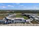 Aerial shot of a modern baseball stadium showcasing its full layout and seating capacity at 2424 Affinity Ln, North Port, FL 34286