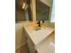 Close-up of a bathroom sink with light-colored countertops and modern black faucet at 3851 Sterling Rd, Venice, FL 34293