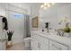 Bright bathroom features subway tile, stylish decor, and modern vanity at 4390 Asteria Ter, North Port, FL 34287