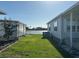The backyard offers water views at 56 Lakeview Dr, North Port, FL 34287