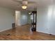 The living room features a ceiling fan and wood-look floors, creating a welcoming space at 56 Lakeview Dr, North Port, FL 34287
