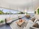 Covered and screened lanai featuring stylish seating and dining area at 976 Euclid Rd, Venice, FL 34293