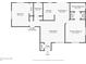 Spacious floorplan showcasing the layout of the home including the primary suite and large living room at 1032 Elaine St, Venice, FL 34285