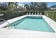 An inviting community pool with lounge chairs and clear blue water at 1104 Auburn Cove Cir, Venice, FL 34292