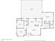 Detailed floor plan showing layout of bedrooms, bathrooms, kitchen, living room, lanai/pool, and overall dimensions at 1214 Rumson Ct, North Port, FL 34288