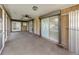 The covered lanai has sliding glass doors and retractable hurricane shutters at 1240 Lucaya Ave, Venice, FL 34285