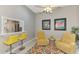 Cozy living room with comfortable seating and a view to the kitchen at 1799 Fountain View Cir, Venice, FL 34292