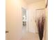 Hallway view with a decorative branch arrangement and a glimpse of the dining area at 320 Clearbrook Cir # 203, Venice, FL 34292