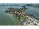 Stunning aerial view of an estate home with waterfront access and resort-style amenities at 333 Sunrise Dr, Nokomis, FL 34275