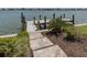 New private dock featuring lush landscaping and an inviting walkway at 333 Sunrise Dr, Nokomis, FL 34275