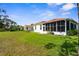 View of the manicured backyard, showcasing the property's outdoor space and privacy at 4378 Summertree Rd, Venice, FL 34293