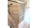 Bathroom showcasing a shower with sliding glass doors and safety bars at 453 Sharks Pt, North Port, FL 34287