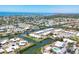 Beautiful aerial view of a residential community with waterfront properties and stunning ocean views at 608 Fair Winds Dr # 608, Nokomis, FL 34275