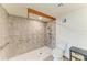 Tiled walk-in shower at 618 Bird Bay S Dr # 110, Venice, FL 34285