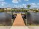Private dock extending into the canal, providing easy access for boating and relaxing by the water at 700 Blackburn Blvd, North Port, FL 34287