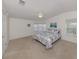 Spacious main bedroom features a ceiling fan and carpet flooring at 700 Blackburn Blvd, North Port, FL 34287