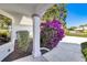 Inviting walkway with lush landscaping leading to the front door of the home at 838 Carnoustie Dr, Venice, FL 34293