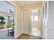 Hallway with storage closet, and easy access to bathroom and sitting room at 838 Carnoustie Dr, Venice, FL 34293
