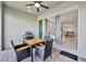 Covered patio for outdoor relaxation, with dining and view to the interior at 10367 Abaco Falls Dr, Englewood, FL 34223